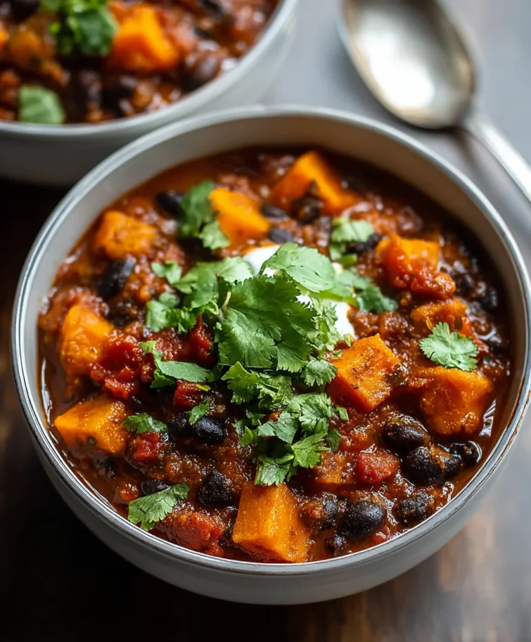 Hearty Sweet Potato Black Bean Chili – Easy & Delicious