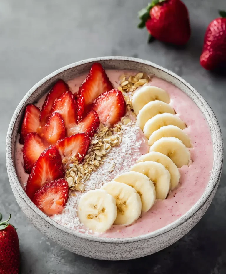 Strawberry Banana Smoothie Bowl- Easy Healthy Treat