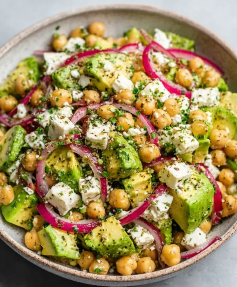 Chickpea Feta Avocado Salad – Healthy & Fresh Recipe
