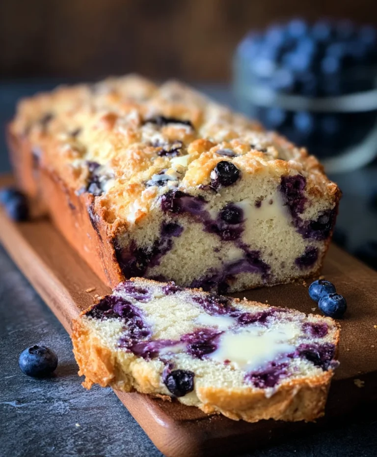 Easy Blueberry Cream Cheese Bread- Delicious Sweet Treat