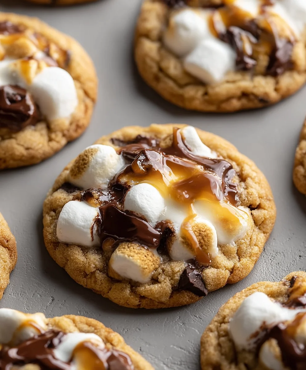 S'mores Cookies-Decadent Chocolate Grabeef ham Cracker Treats