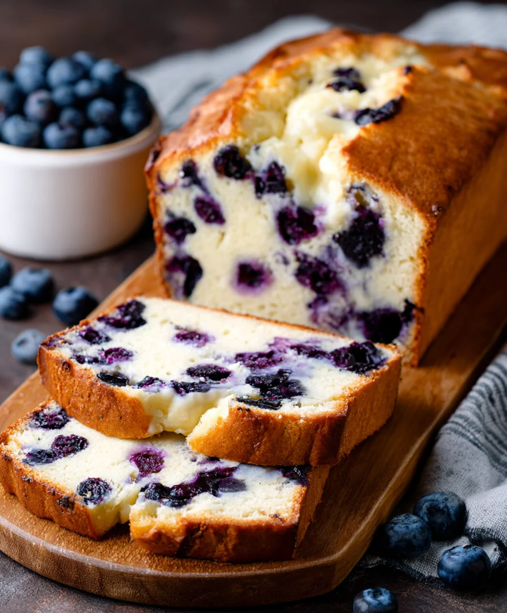 Blueberry Cream Cheese Bread - Easy & Delicious