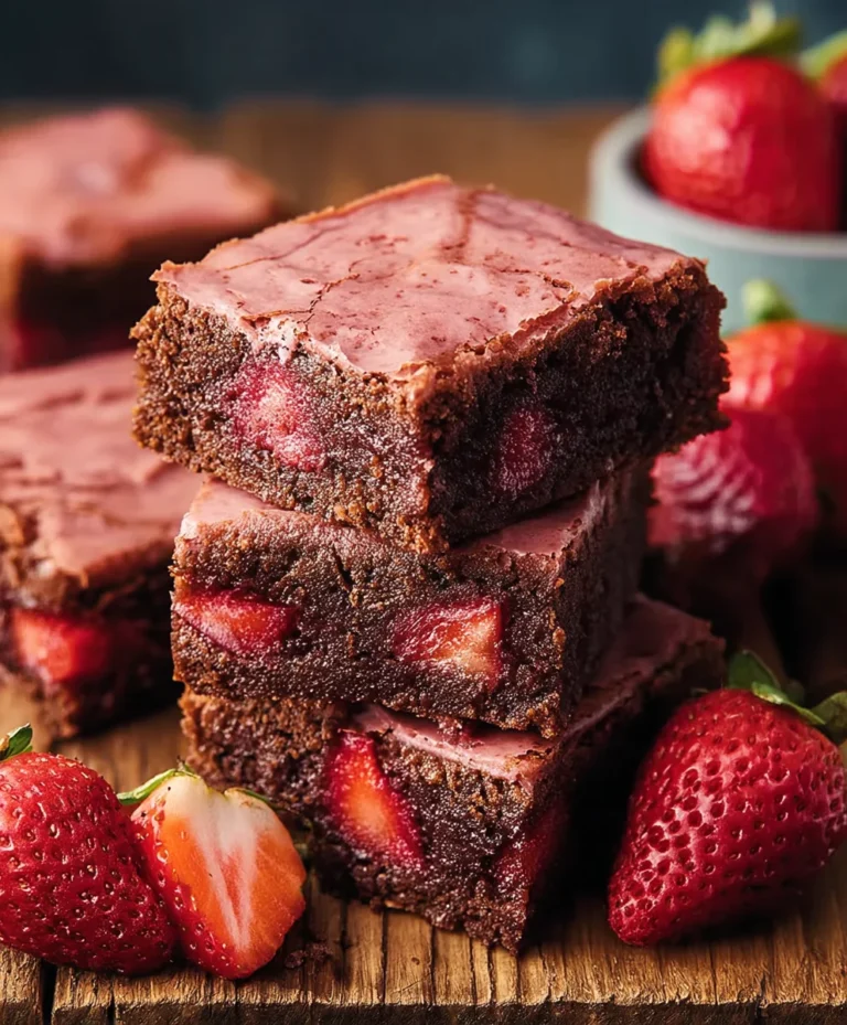 Best Strawberry Brownies Recipe-Fudgy & Delicious