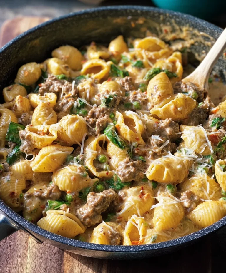 Creamy Beef and Shells Dinner Recipe-Quick Comfort