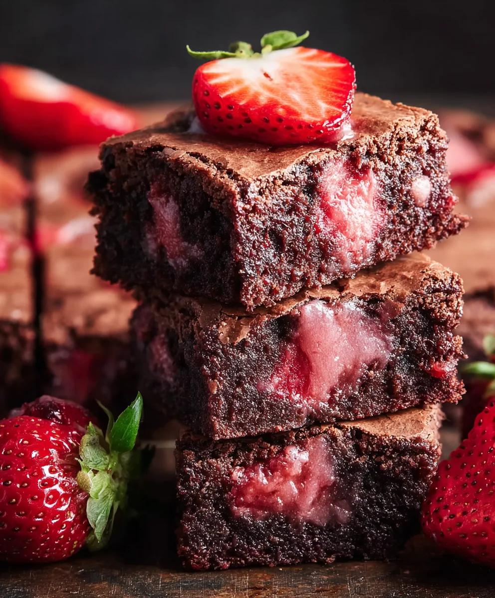 Best Strawberry Brownies Recipe-Fudgy & Delicious