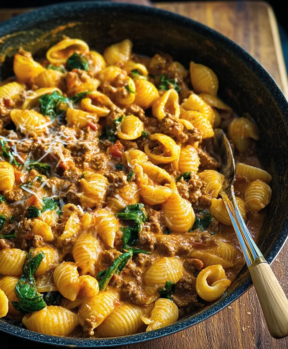 Creamy Beef and Shells Dinner Recipe-Quick Comfort