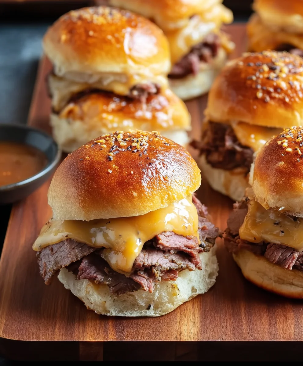 Juicy Roast Beef Cheddar Sliders - Easy Recipe
