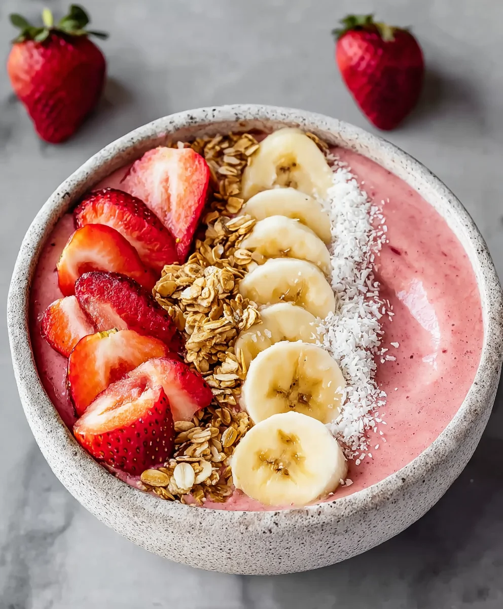 Strawberry Banana Smoothie Bowl- Easy Healthy Treat