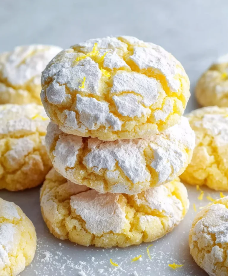 Lemon Crinkle Cookies- Easy Chewy Treat