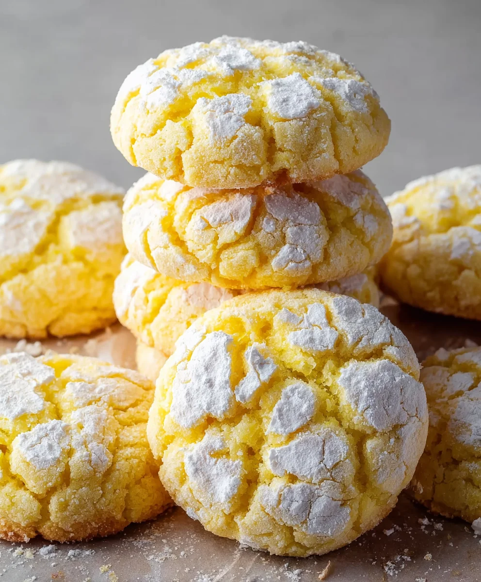 Lemon Crinkle Cookies- Easy Chewy Treat