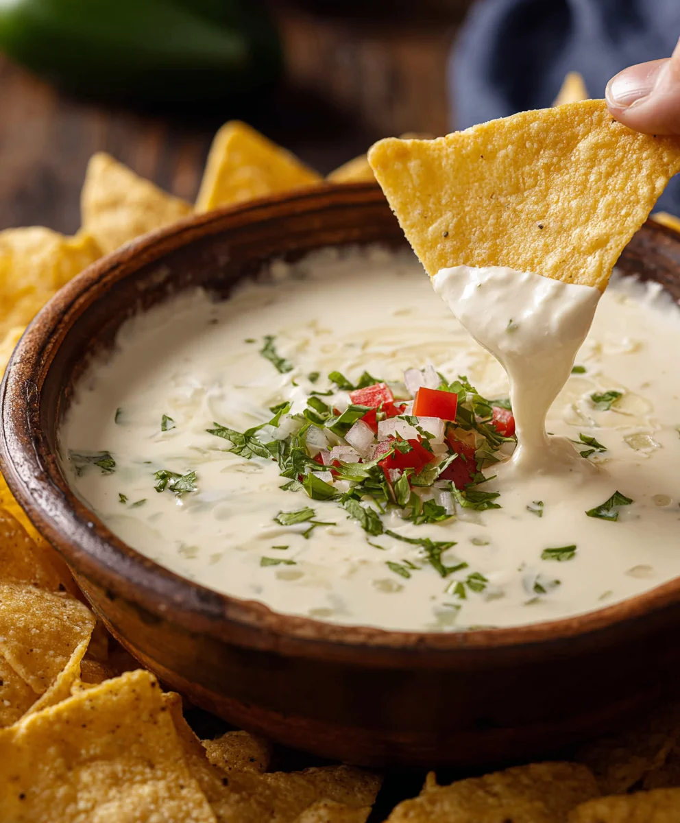 Creamy Queso Blanco Cheese Dip - Easy & Delicious