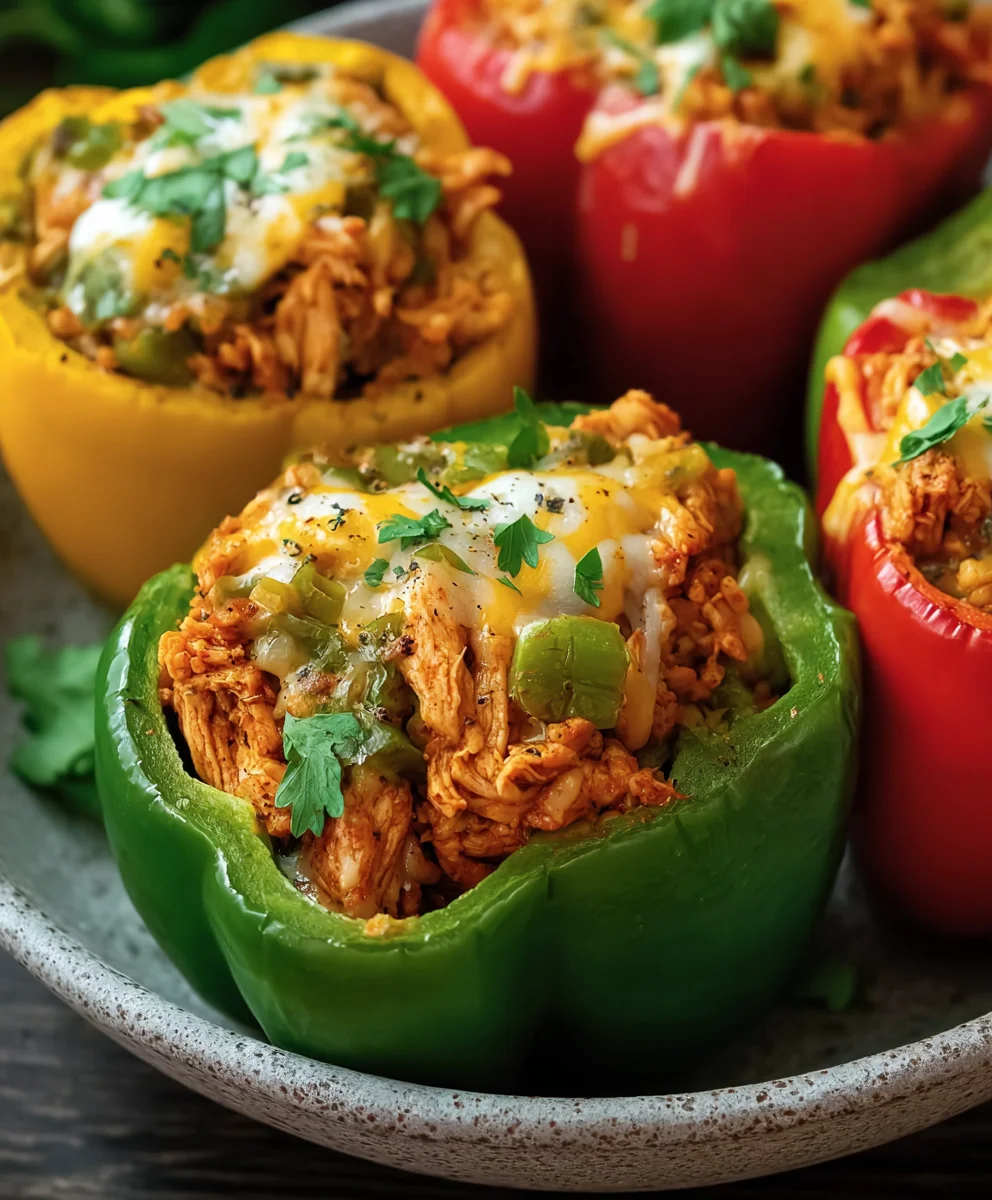Easy Chicken Stuffed Peppers - Flavorful Dinner
