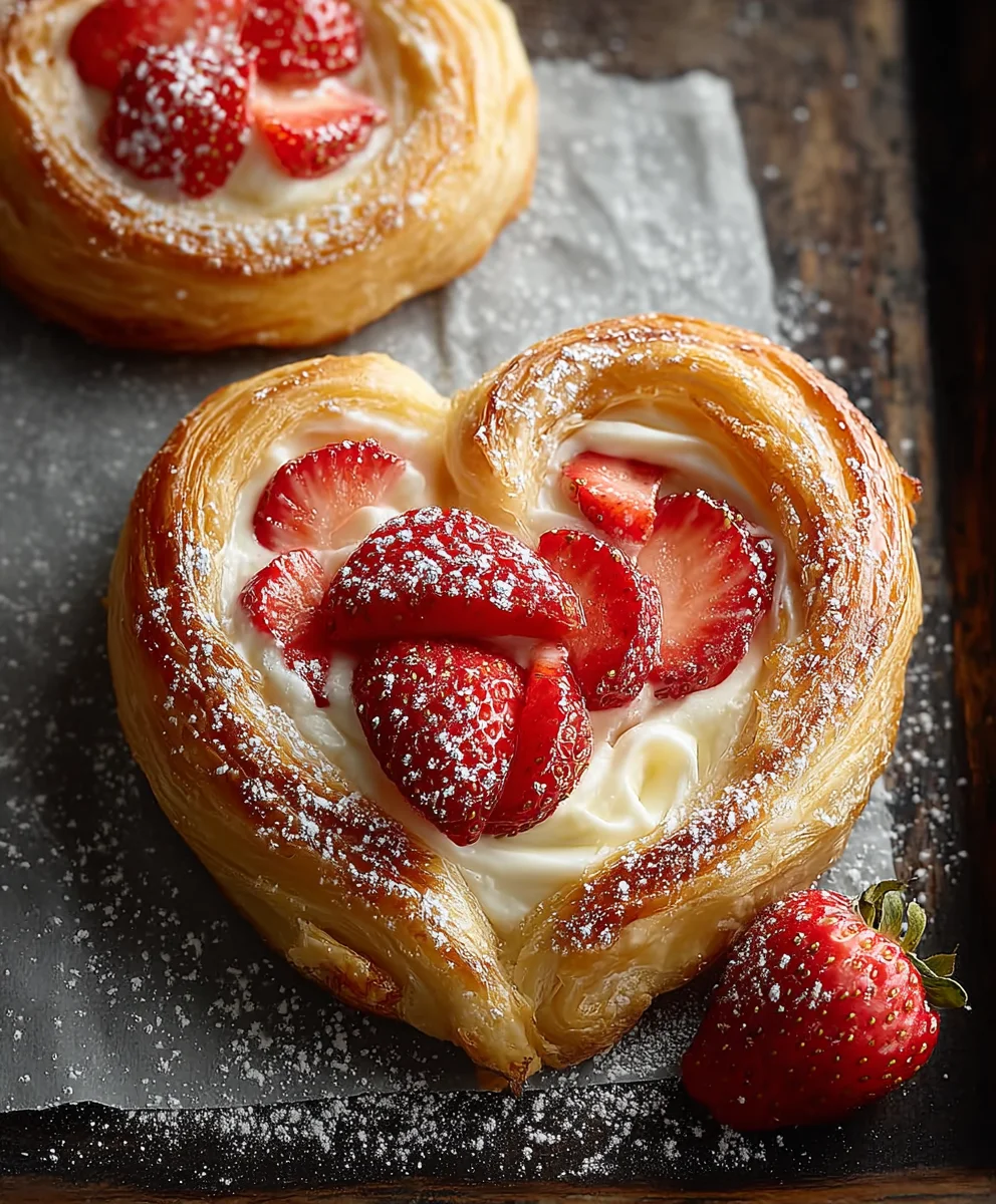 Sweet Strawberry Cream Danish Recipe-Easy & Delicious