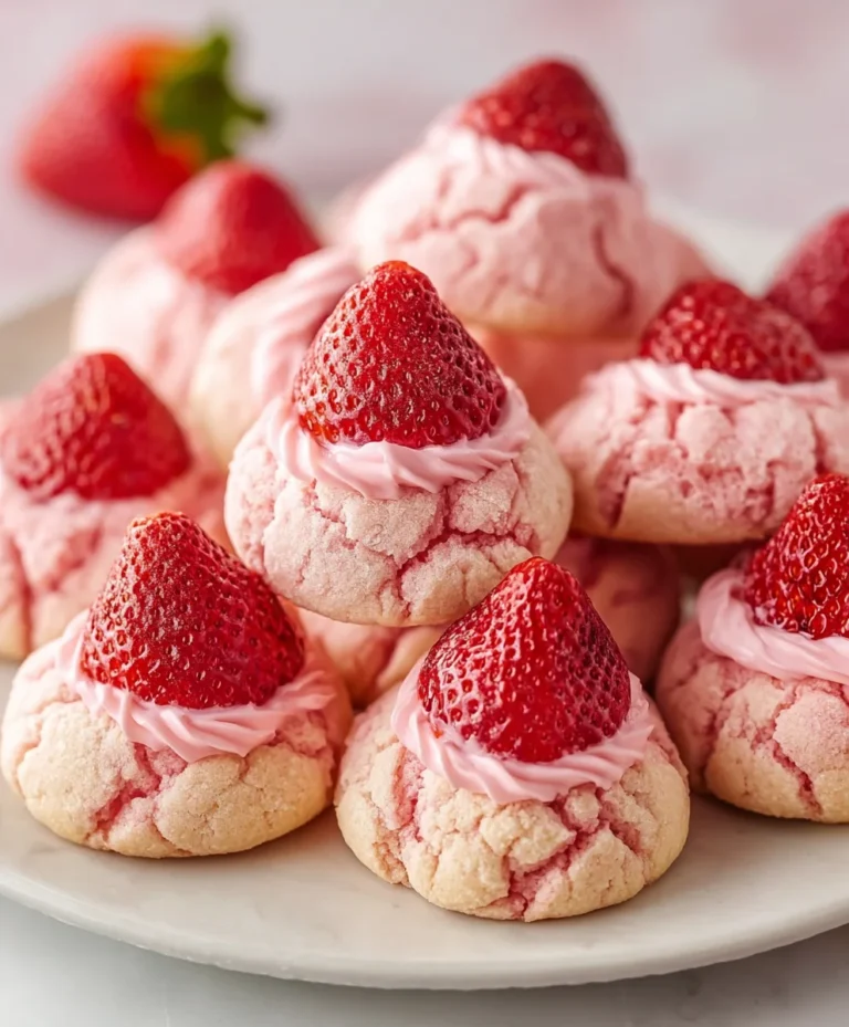 Strawberry Kiss Cookies Recipe-Easy & Delicious Treat