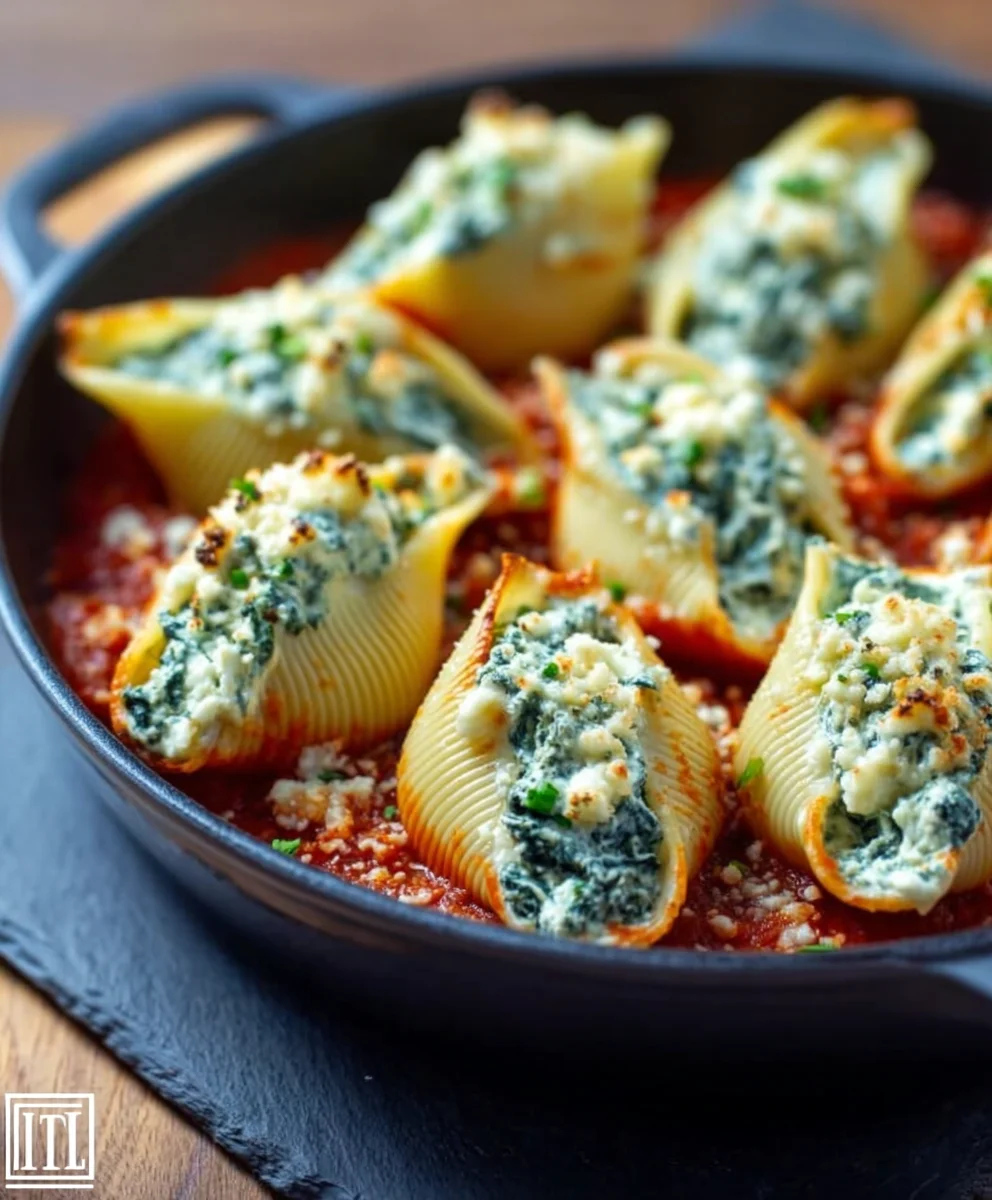 Spinach Ricotta Stuffed Shells- Easy Family Favorite