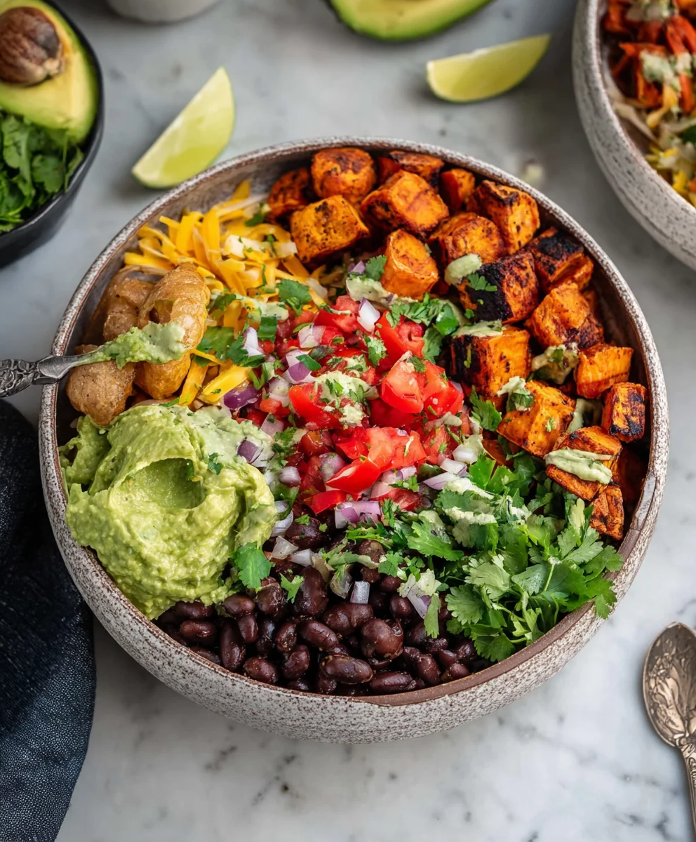 Vegan Burrito Bowls - Black Bean Sweet Potato GF