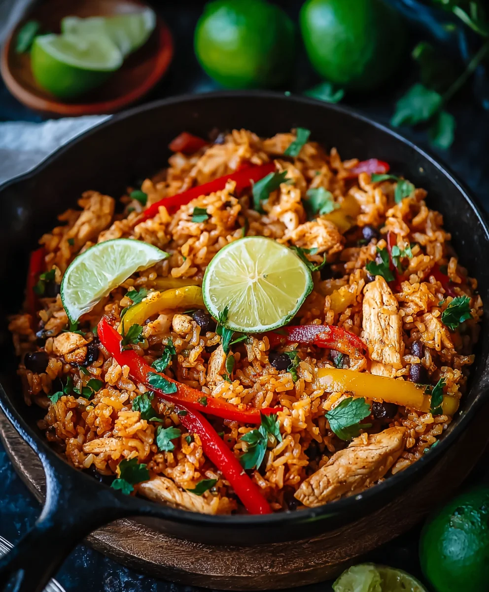 Easy One-Pan Beef Fajita Rice Bowls