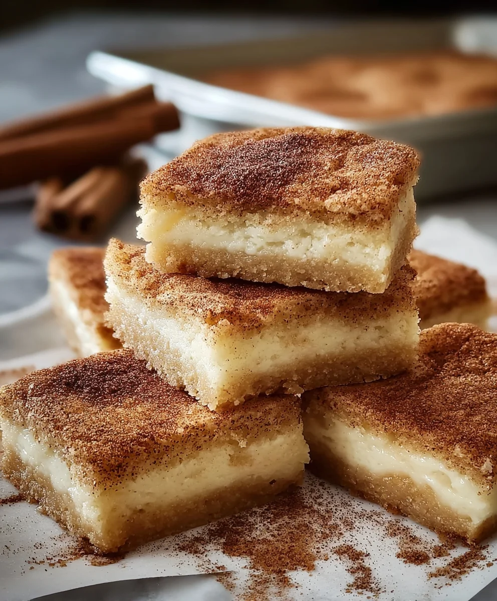 Easy Snickerdoodle Cookie Bars-Soft Chewy Delight