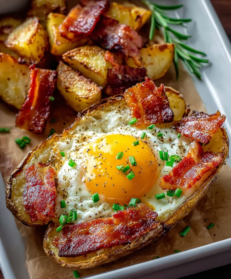 Double Baked Beef Beef Bacon Egg Potatoes Recipe