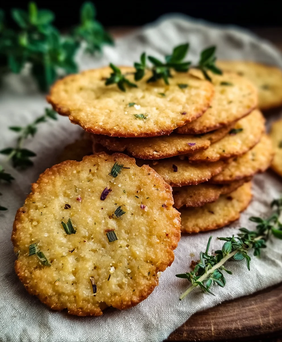 Garlic Herb Chickpea Flour Crackers-Easy Snack