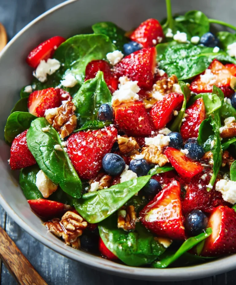 Quick Strawberry Spinach Salad Recipe Easy Lunch