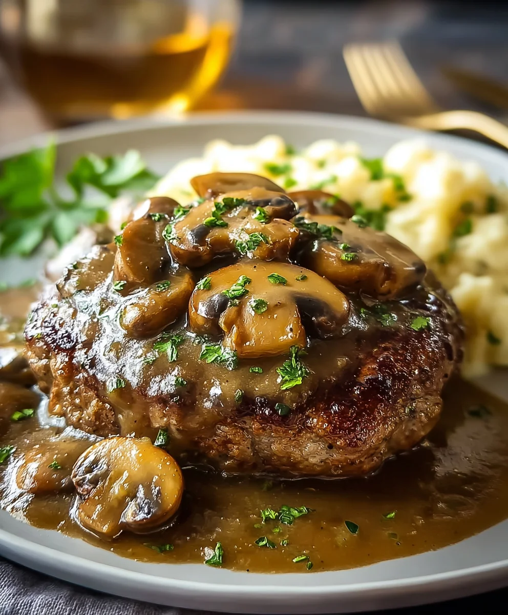 Bobby Flay Salisbury Steak-Mushroom Gravy Recipe
