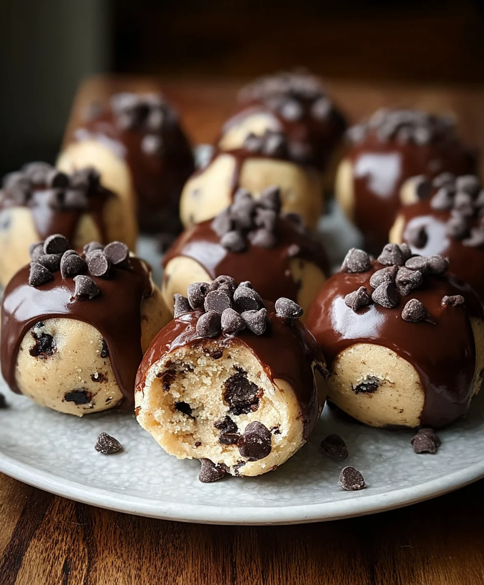 Easy Chocolate-Dipped Cookie Dough Bites Recipe