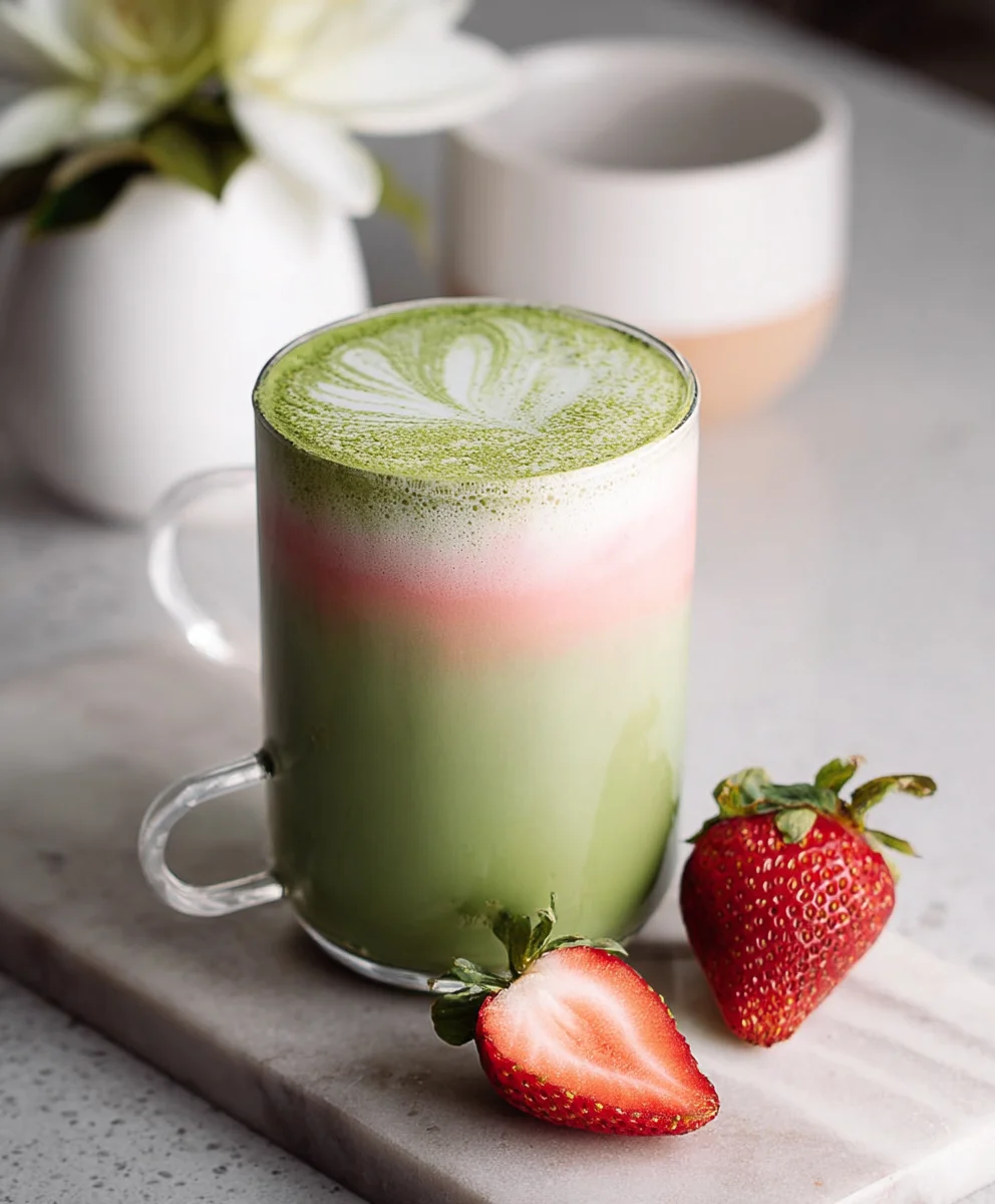 Strawberry Matcha Latte Recipe- Delicious & Refreshing