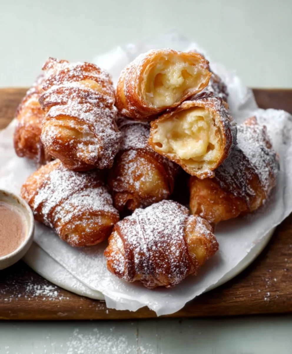 Fried Croissant Beignets - Easy Crispy Dessert Recipe
