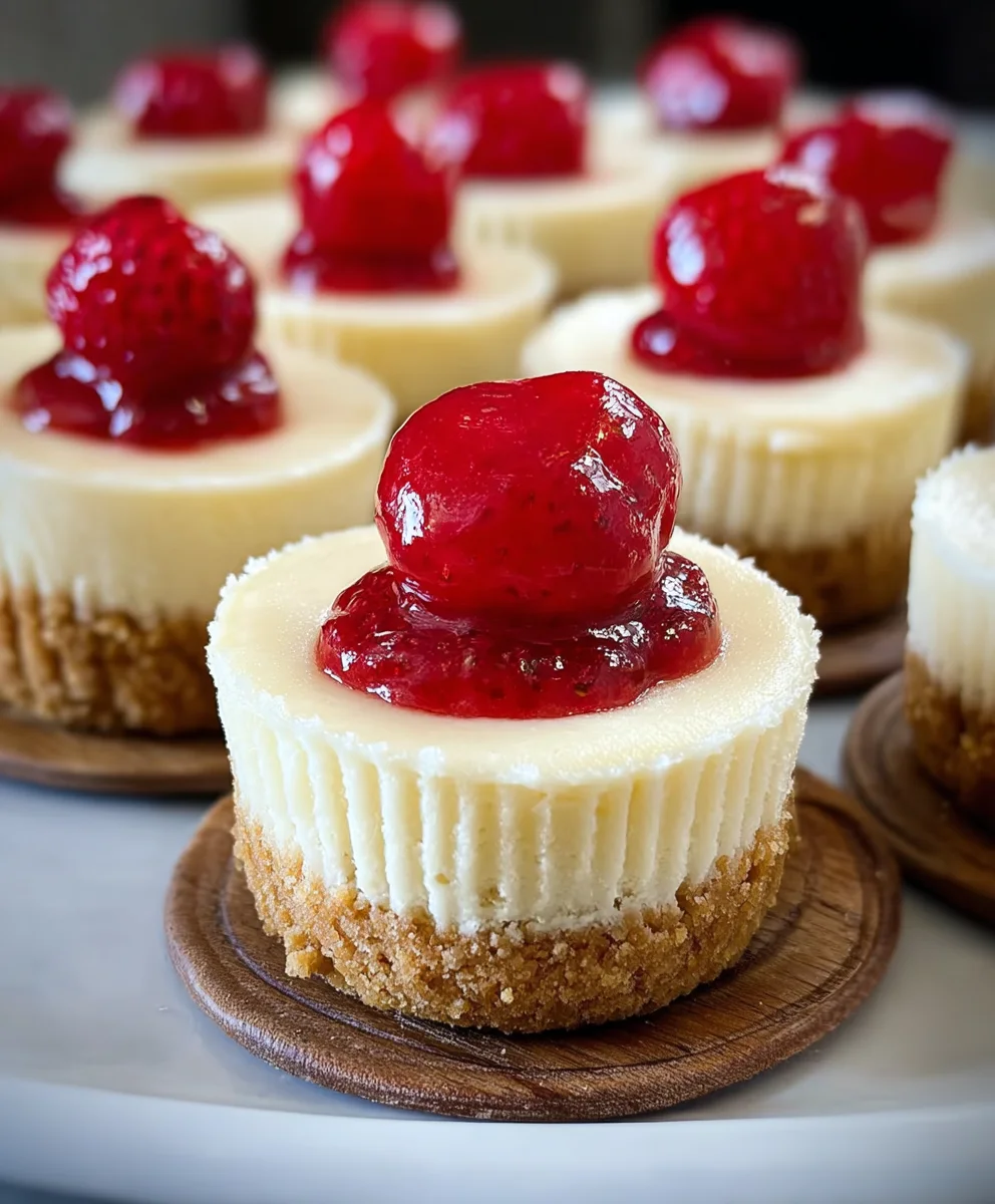 Super Easy Vanilla Wafer Crust Mini Cheesecakes