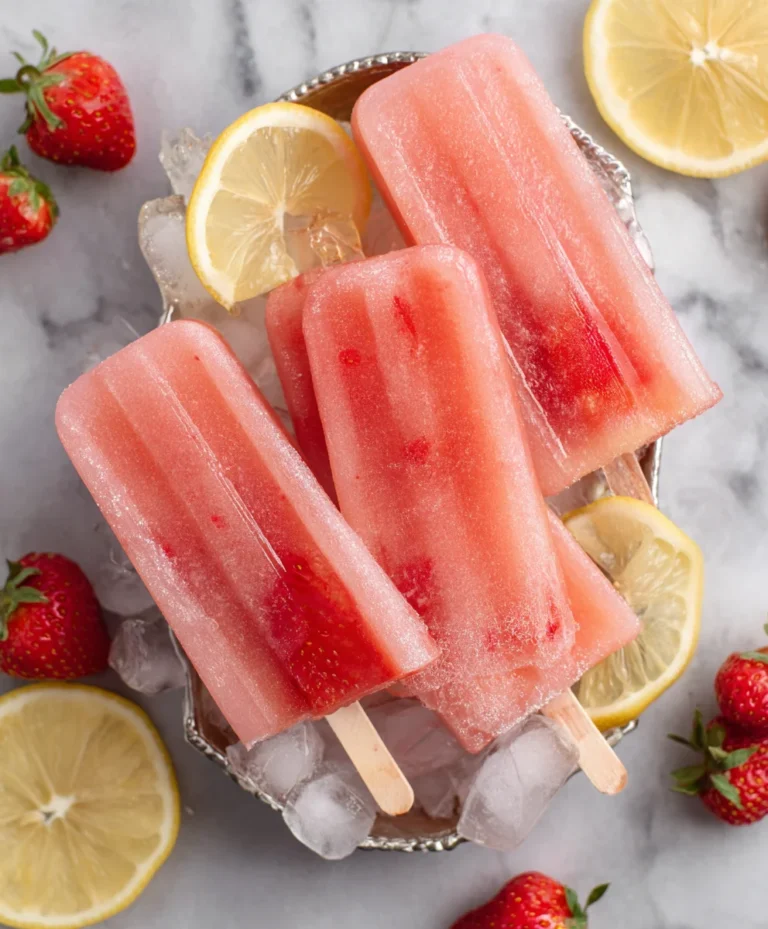 Refreshing Strawberry Lemonade Popsicles-Easy Treat