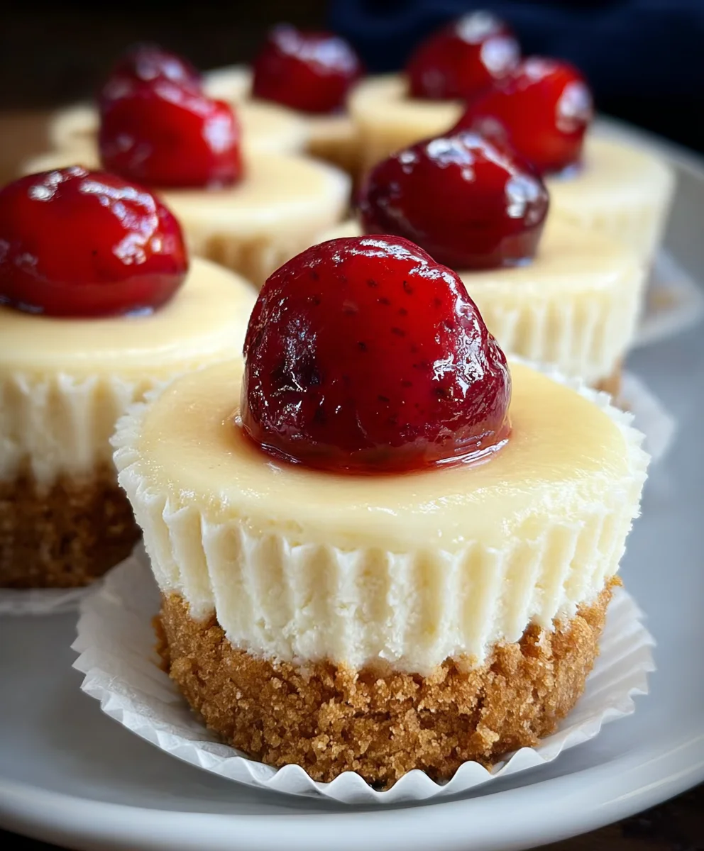 Super Easy Vanilla Wafer Crust Mini Cheesecakes