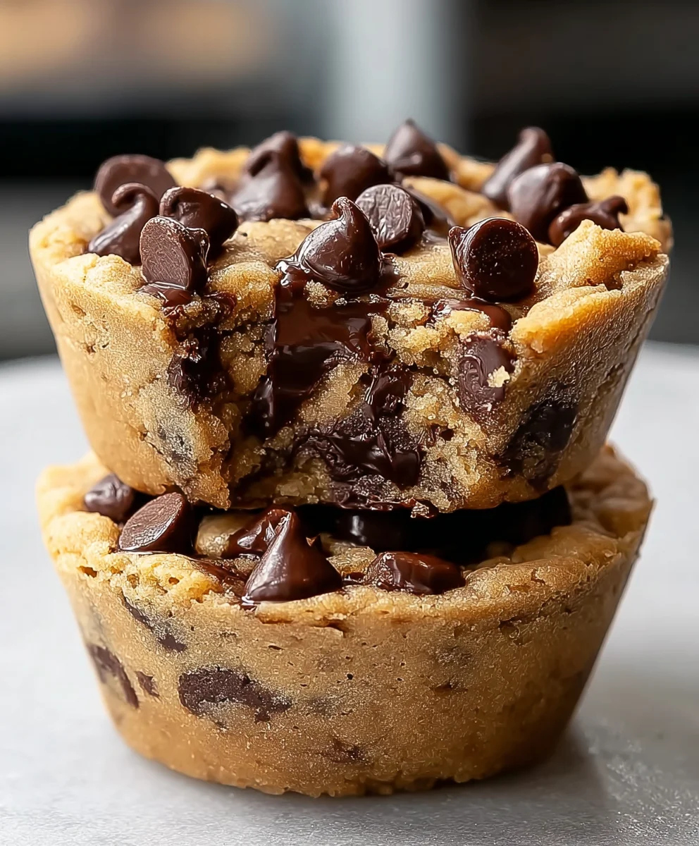 Peanut Butter Chocolate Chip Cookie Cups-Easy Recipe