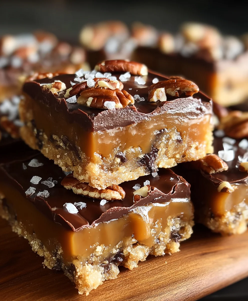 Easy Turtle Bars-Chewy Caramel Pecan Dessert