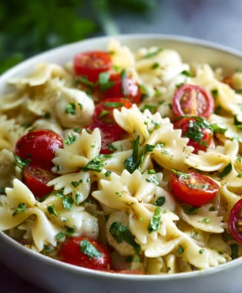 Easy Bow Tie Pasta Salad Recipe- A Crowd Pleaser