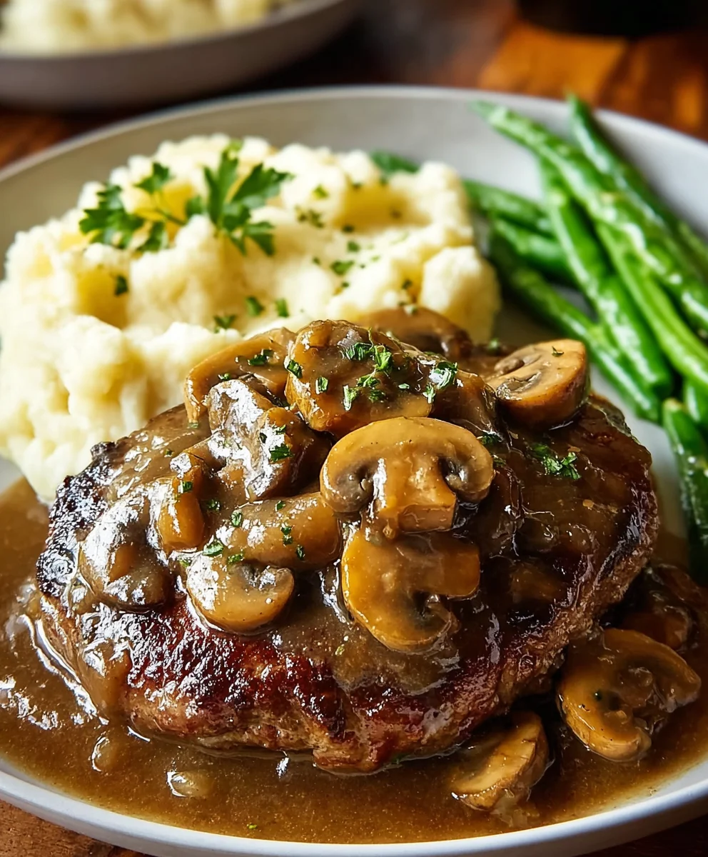 Bobby Flay Salisbury Steak-Mushroom Gravy Recipe