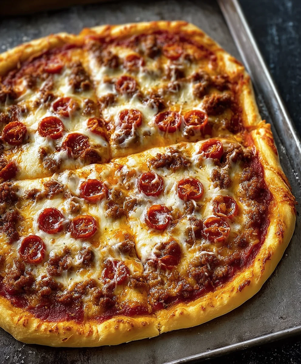 Ultimate School Pizza - Easy Beef & Cheese Recipe