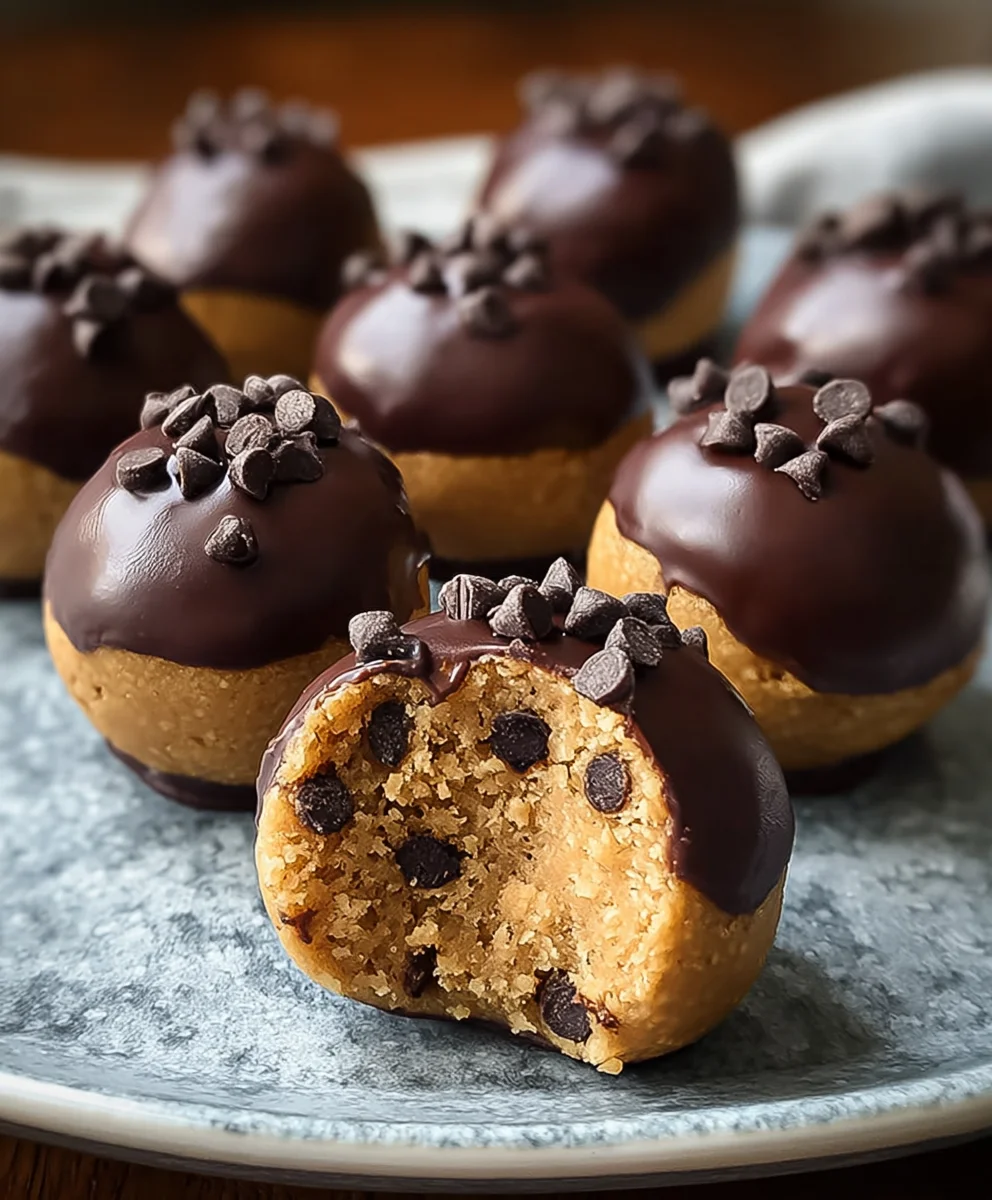 Easy Chocolate-Dipped Cookie Dough Bites Recipe