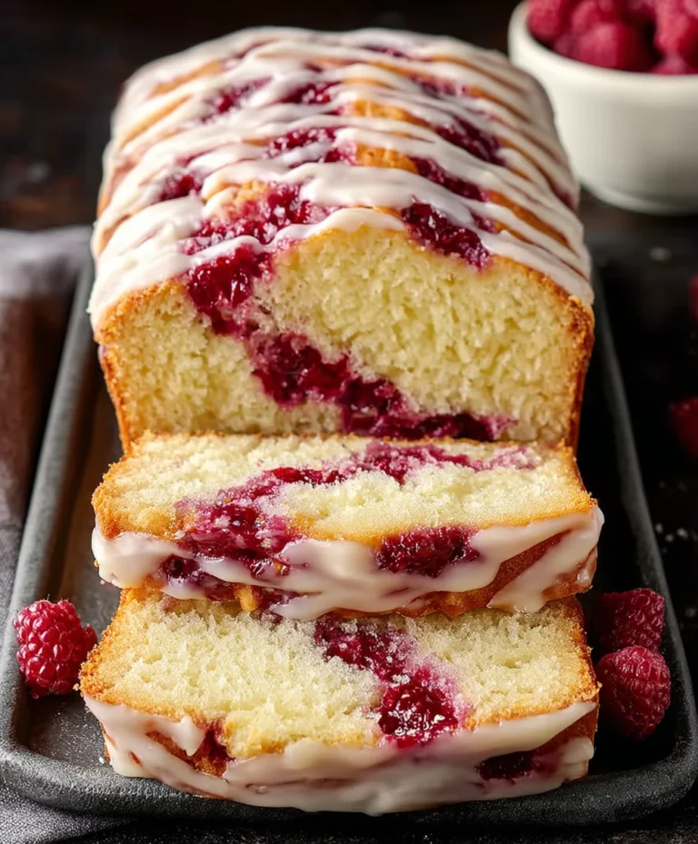 White Chocolate Raspberry Loaf Cake Delicious Recipe