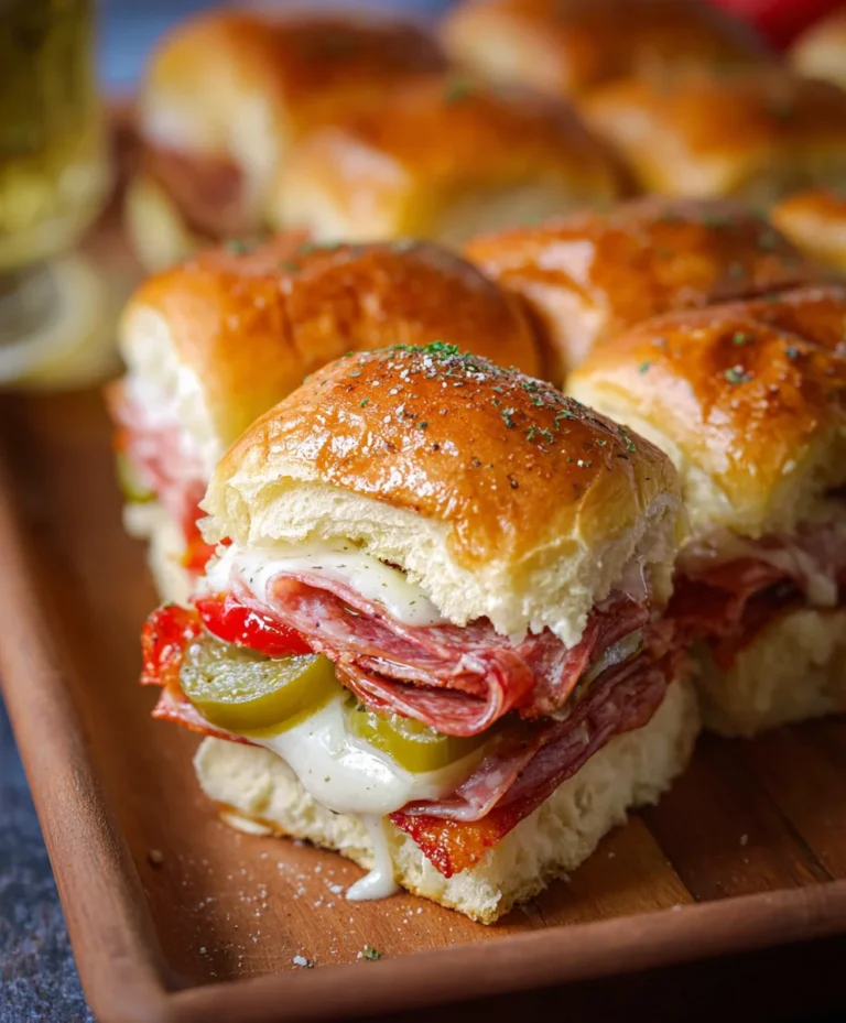 Hot Beef Sub Sliders- Easy Party Appetizer