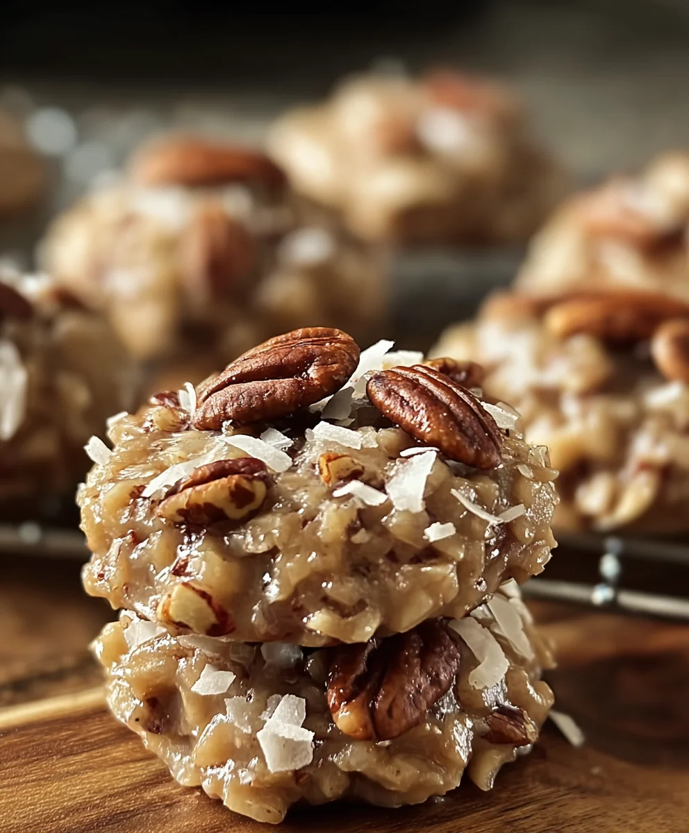 Easy No Bake Pecan Coconut Praline Cookies