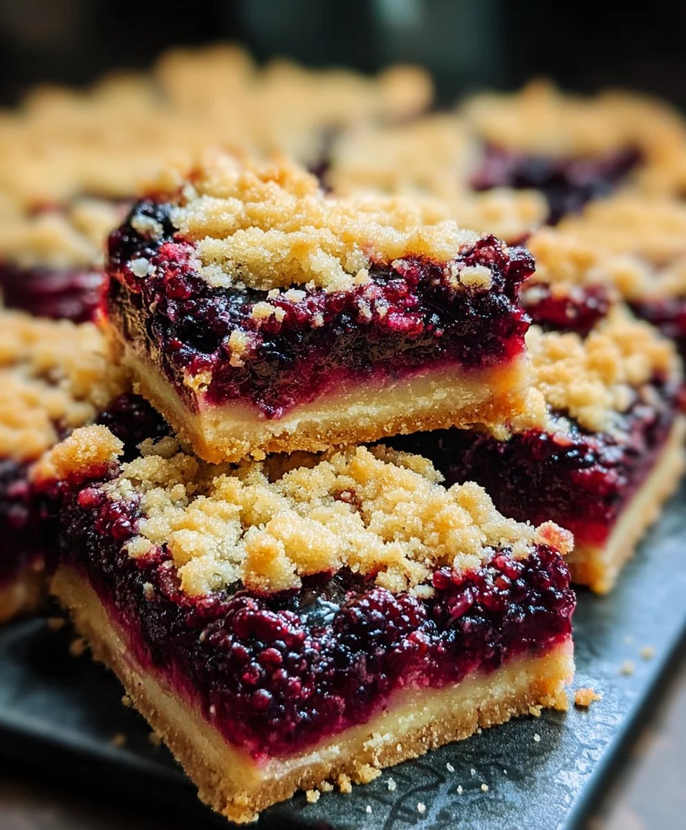 Blackberry Pie Crum extractble Bars - Easy Sweet Treat