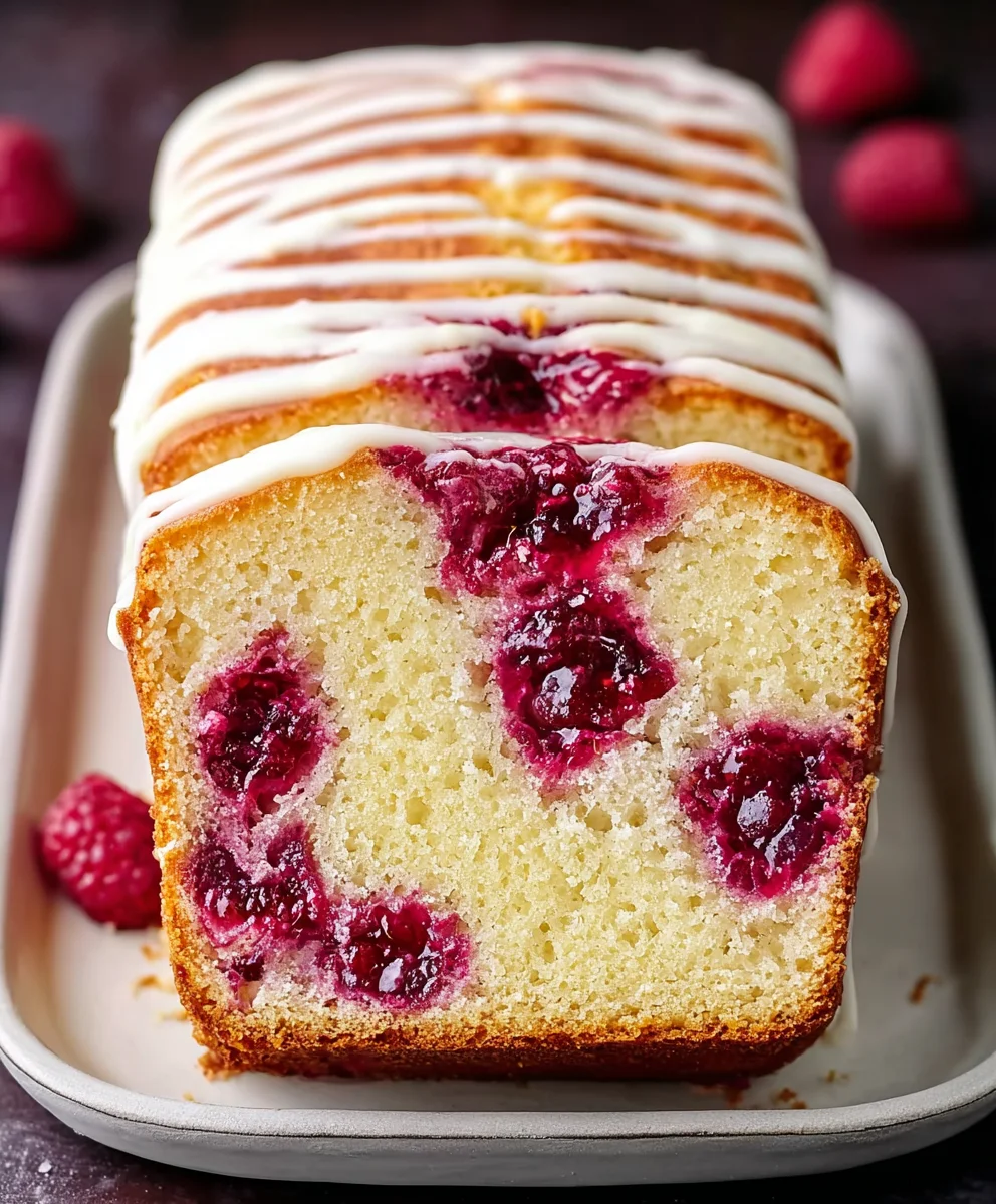 White Chocolate Raspberry Loaf Cake Delicious Recipe