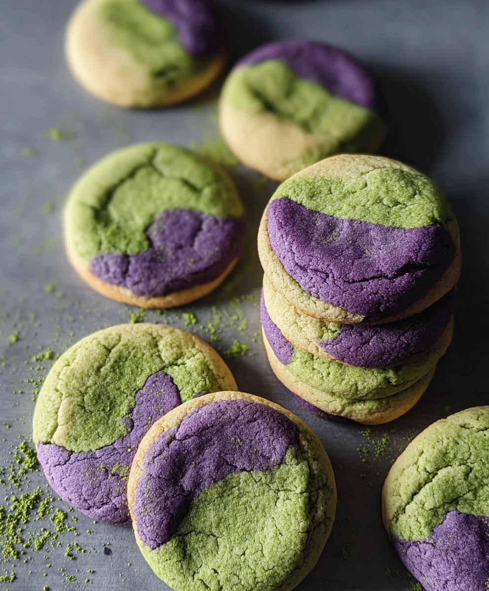 Matcha Ube Cookies - Deliciously Vibrant Sweet Treat