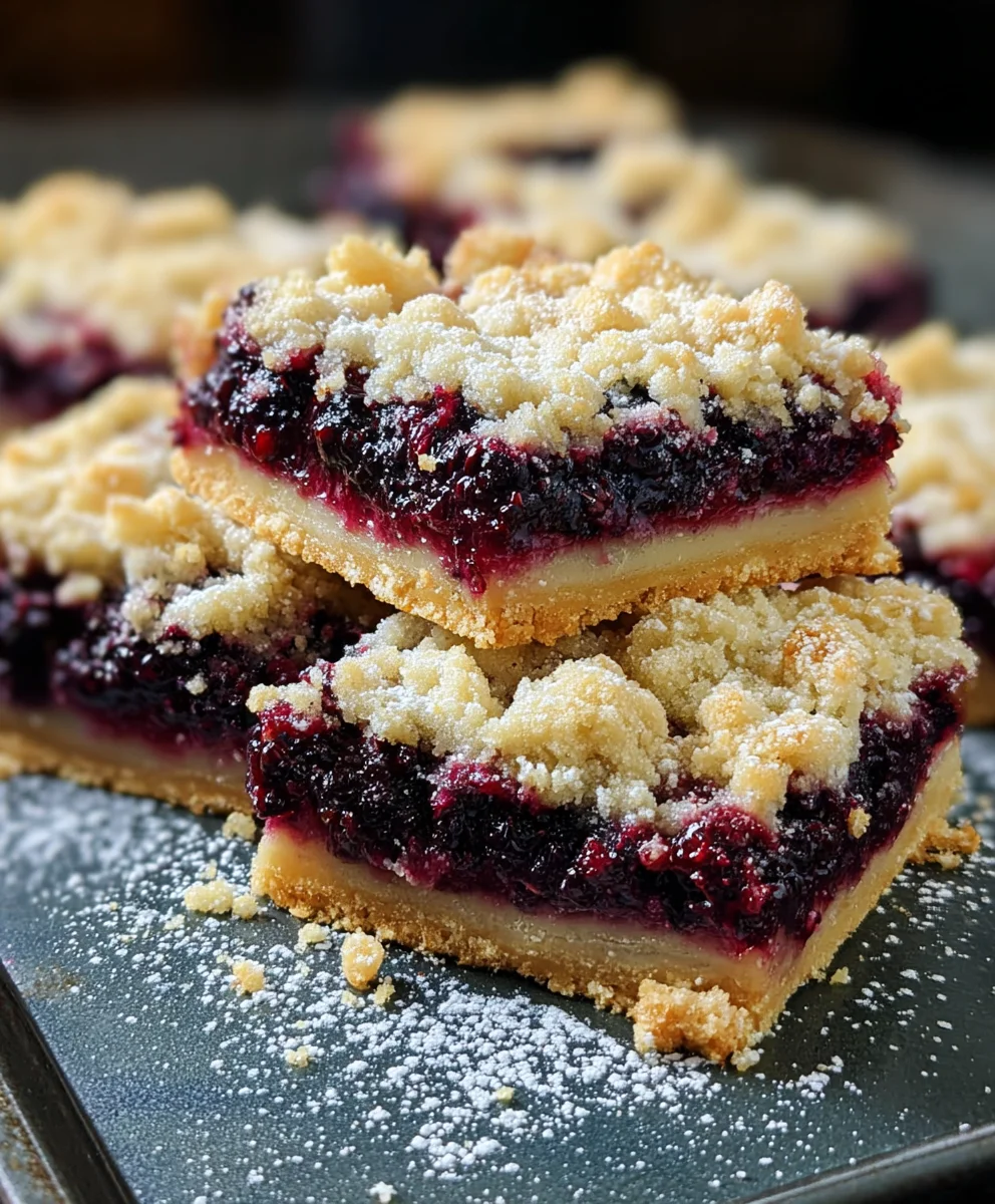 Blackberry Pie Crum extractble Bars - Easy Sweet Treat