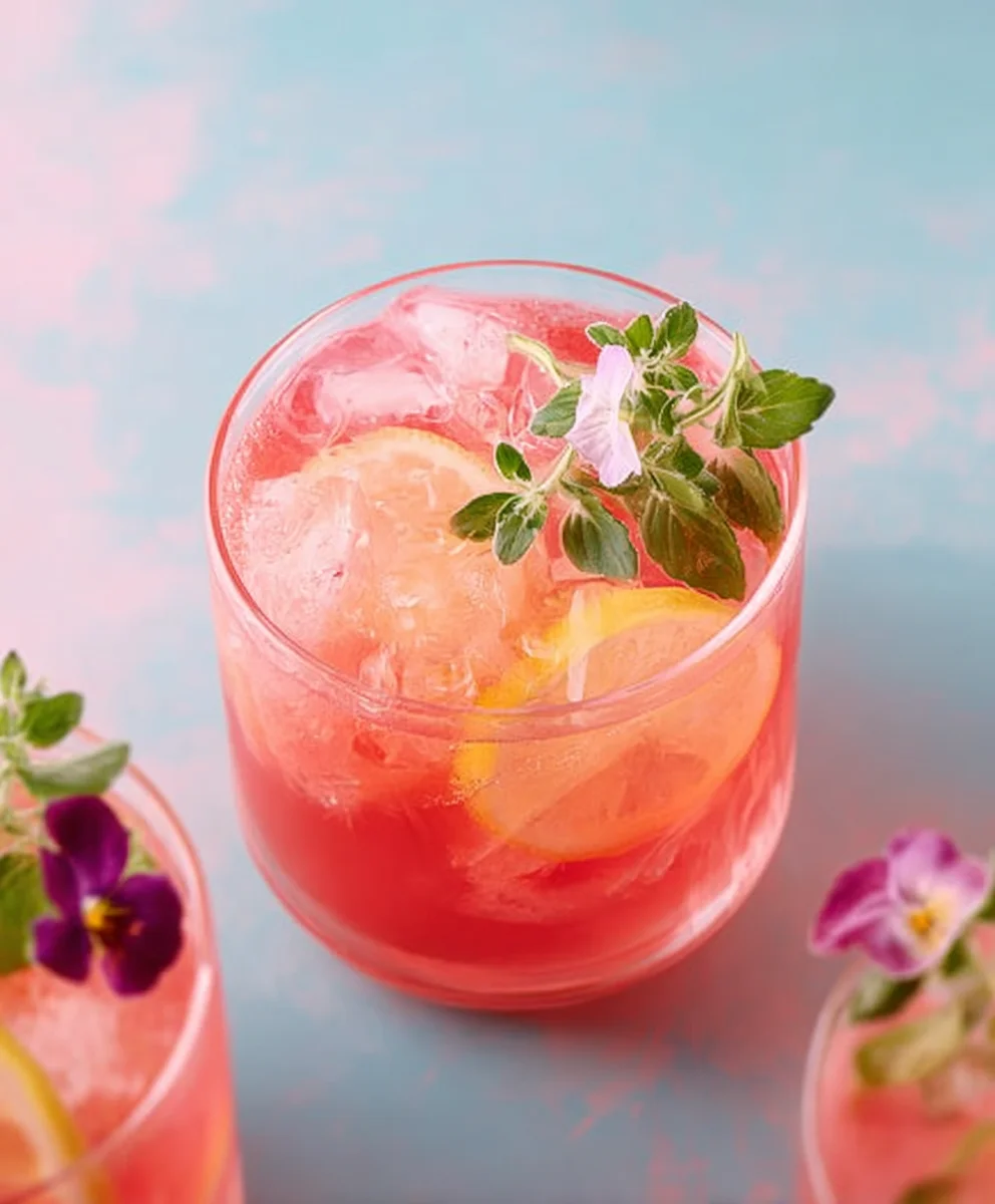 Refreshing Pink Lemonade Drink - Non-Non-Non-Alcoholic Alternativeic Cocktail