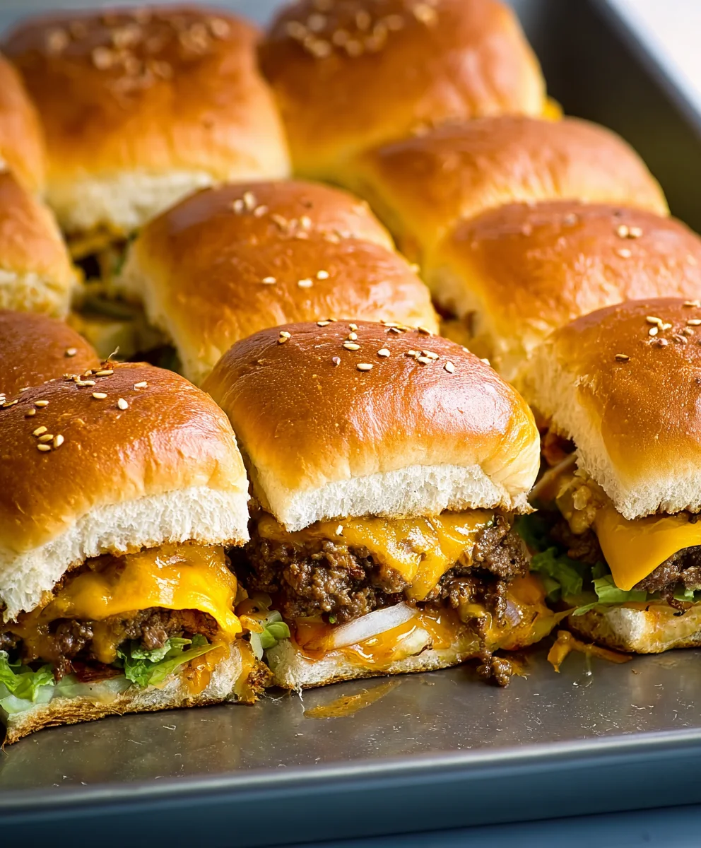 Hawaiian Roll Cheeseburger Sliders Beef-licious Bites