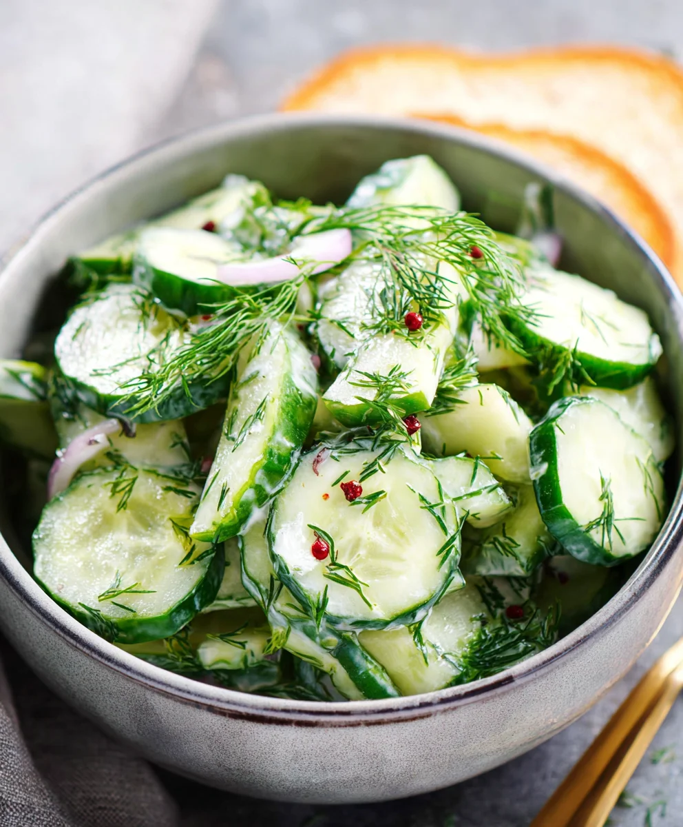 Cucumber Dill Salad - Refreshing & Easy Recipe