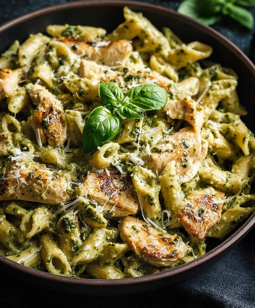 Creamy Chicken Pesto Pasta- Easy & Delicious Recipe