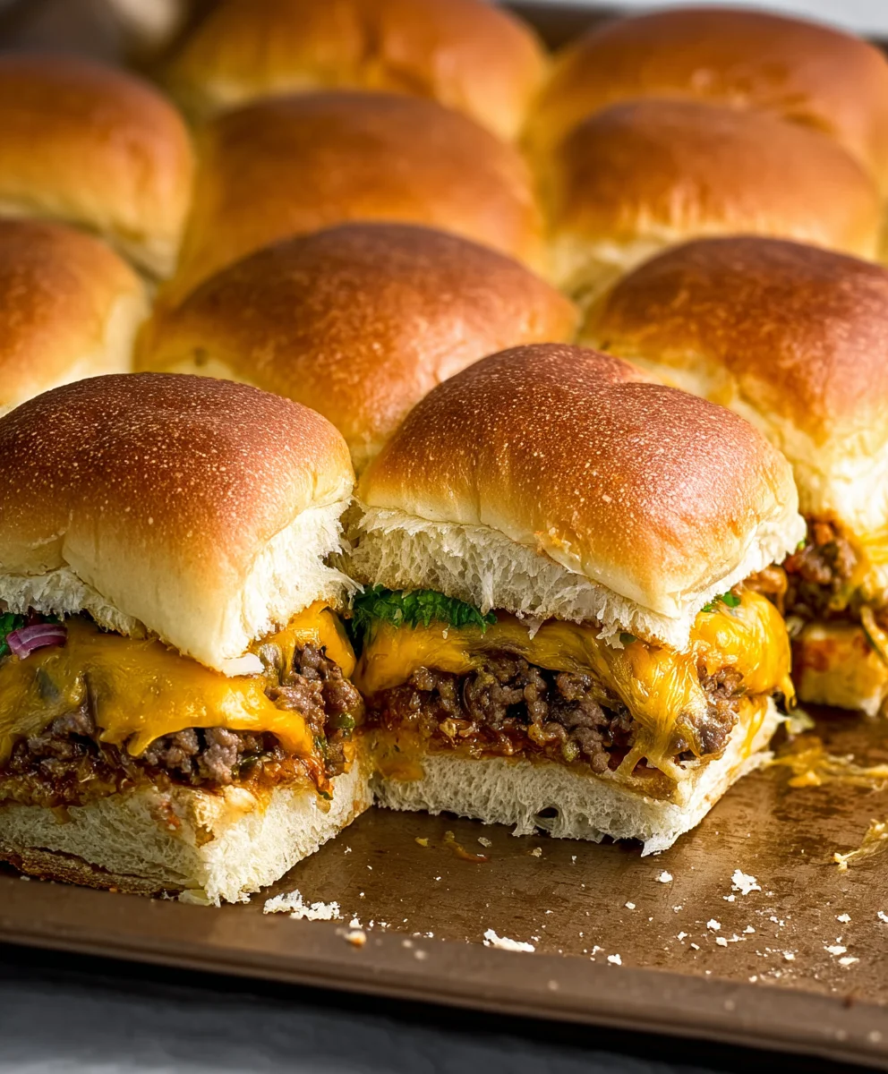 Hawaiian Roll Cheeseburger Sliders Beef-licious Bites